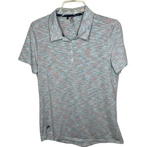 Adidas Space-dye Polo Short Sleeve Top. Size Medium.